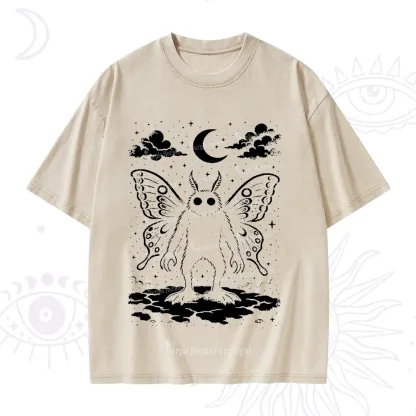 Purplehecate Celestial Cryptid Mothman Washed T-Shirt