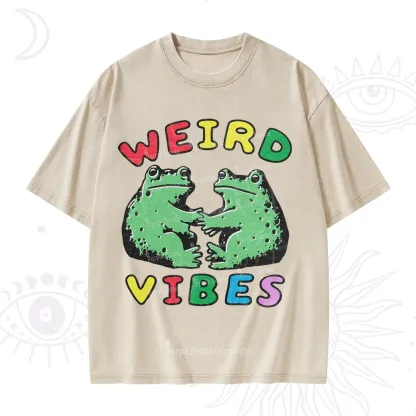 Purplehecate Weird Frog Vibes Washed T-Shirt