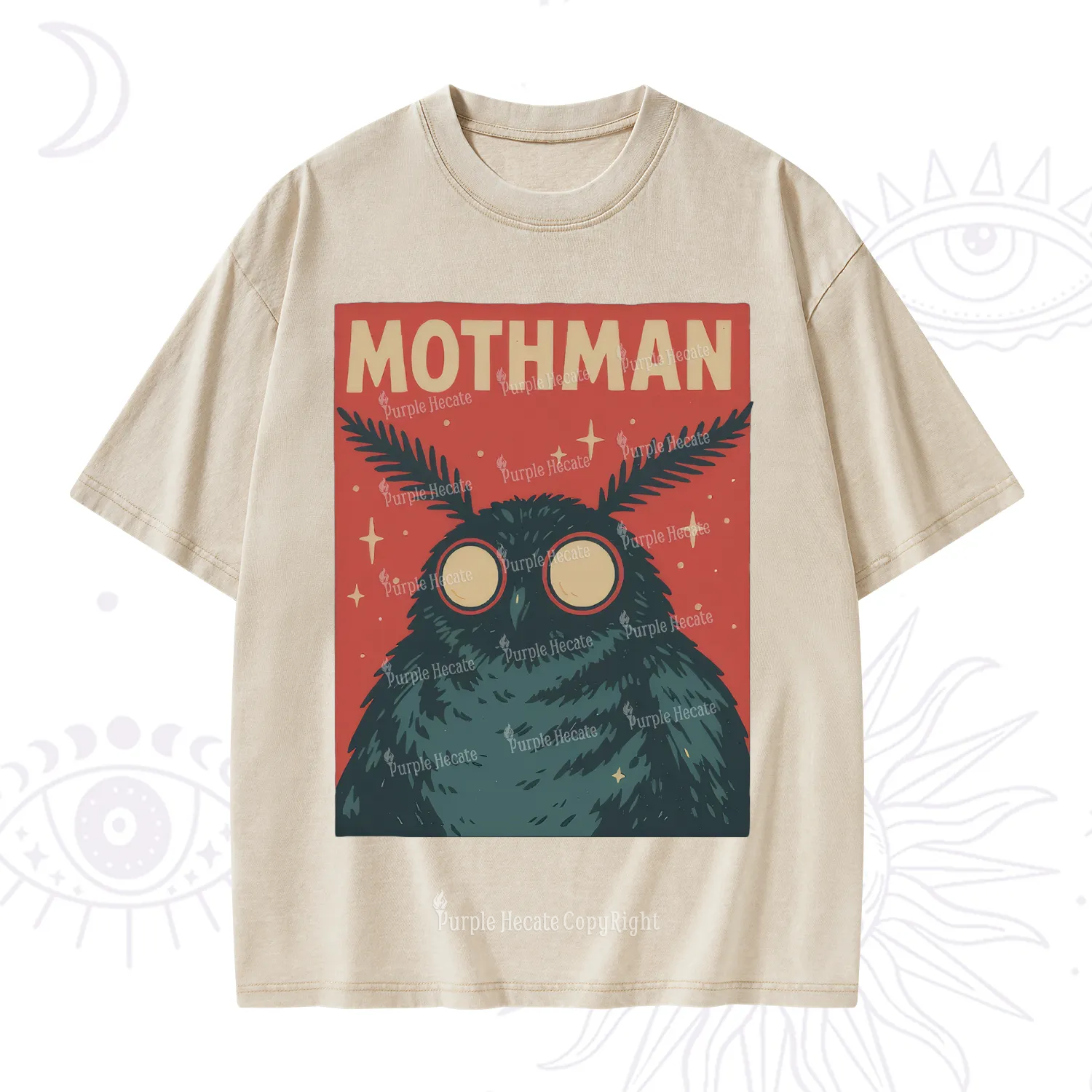 Purplehecate Mothman Washed T-Shirt