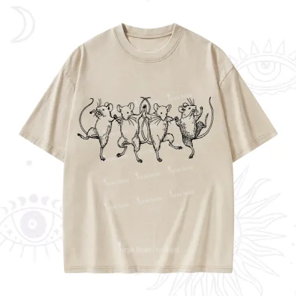 Purplehecate Dancing Rats Washed T-Shirt