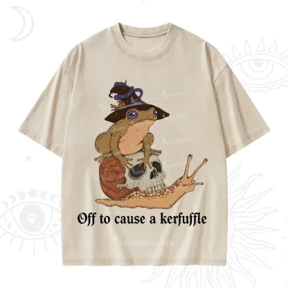 Purplehecate Off To Cause A Kerfuffle Washed T-Shirt