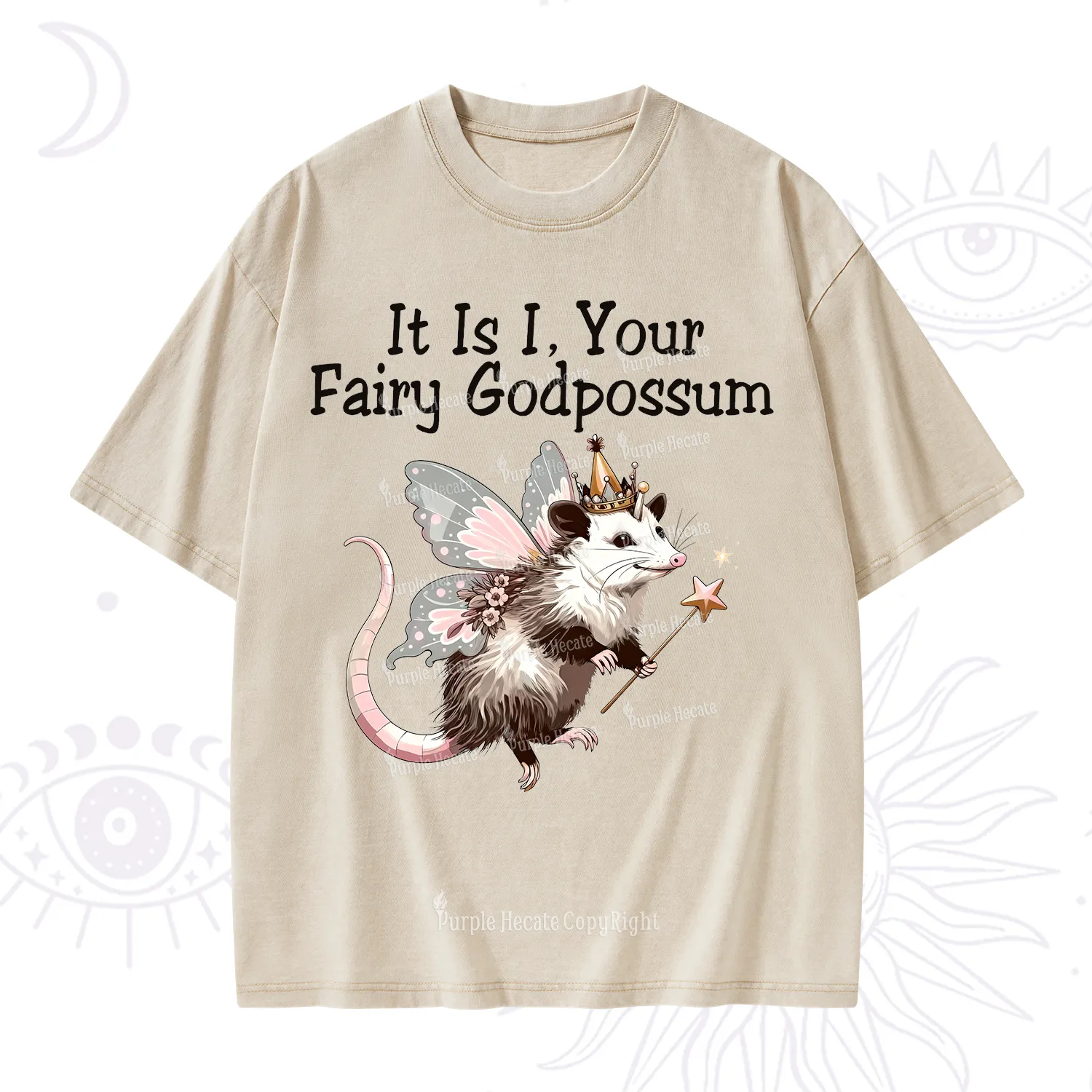 Purplehecate It Is I Your Fairy Godpossum Washed T-Shirt
