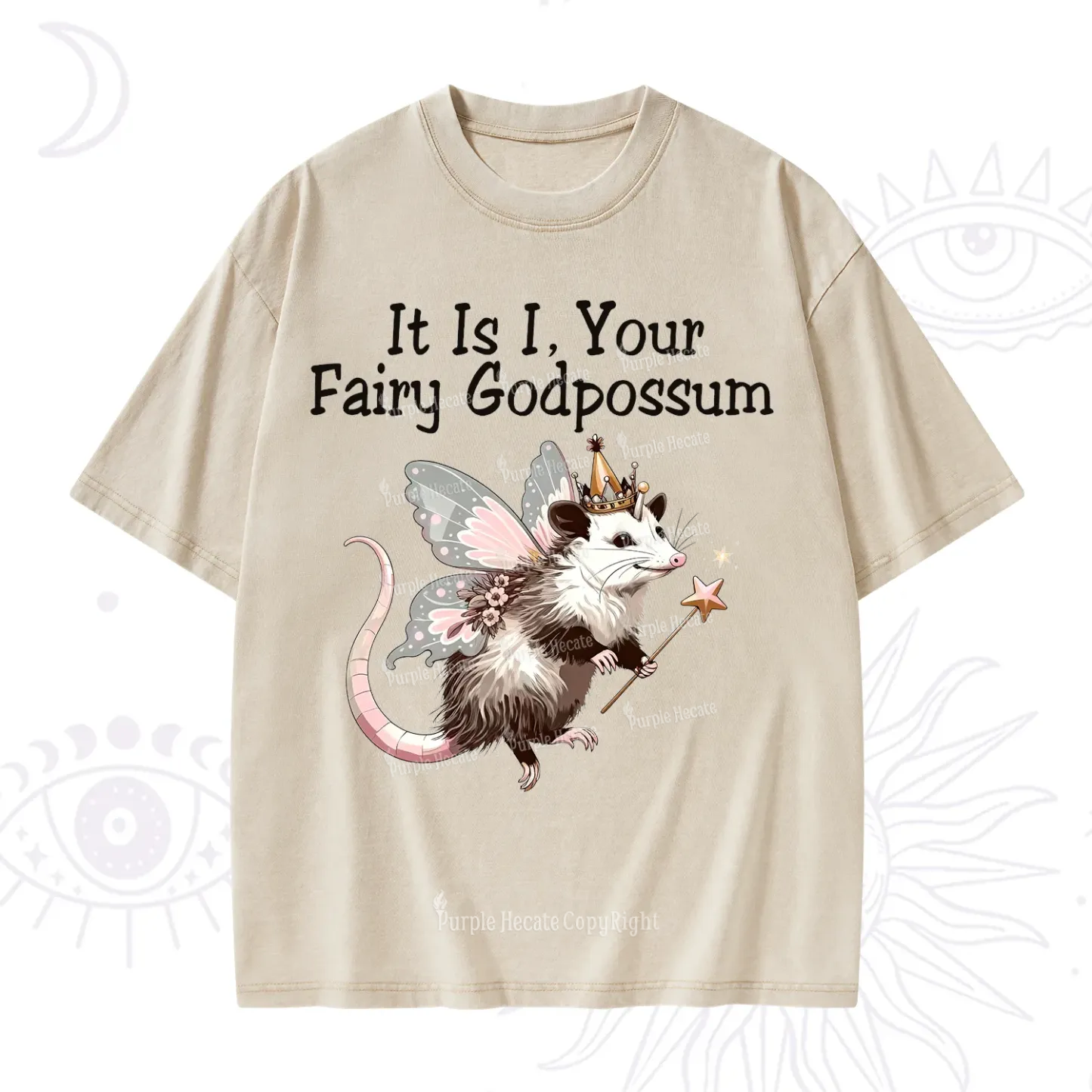 Purplehecate It Is I Your Fairy Godpossum Washed T-Shirt