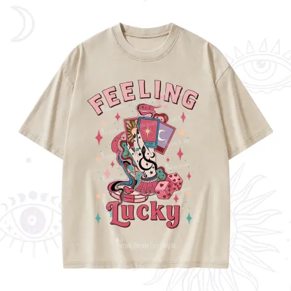 Purplehecate Feeling Lucky Valentine Washed T-Shirt