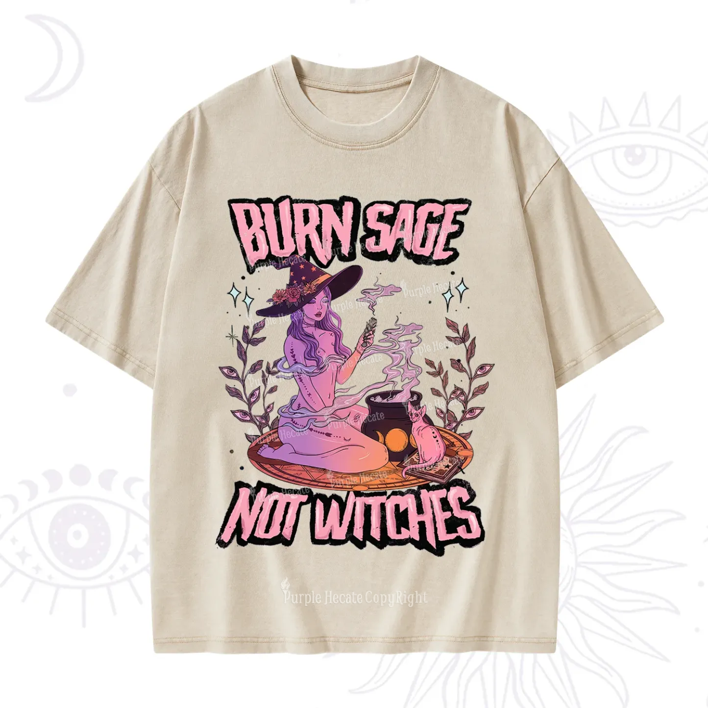Purplehecate Burn Sage Not Witches Washed T-Shirt