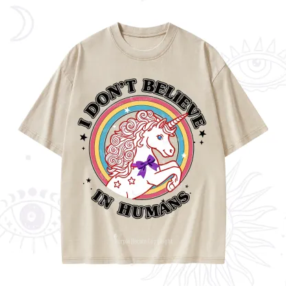 Purplehecate I Don't Believe In Humans Washed T-Shirt