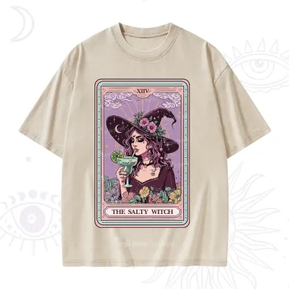 Purplehecate The Salty Witch Tarot Washed T-Shirt