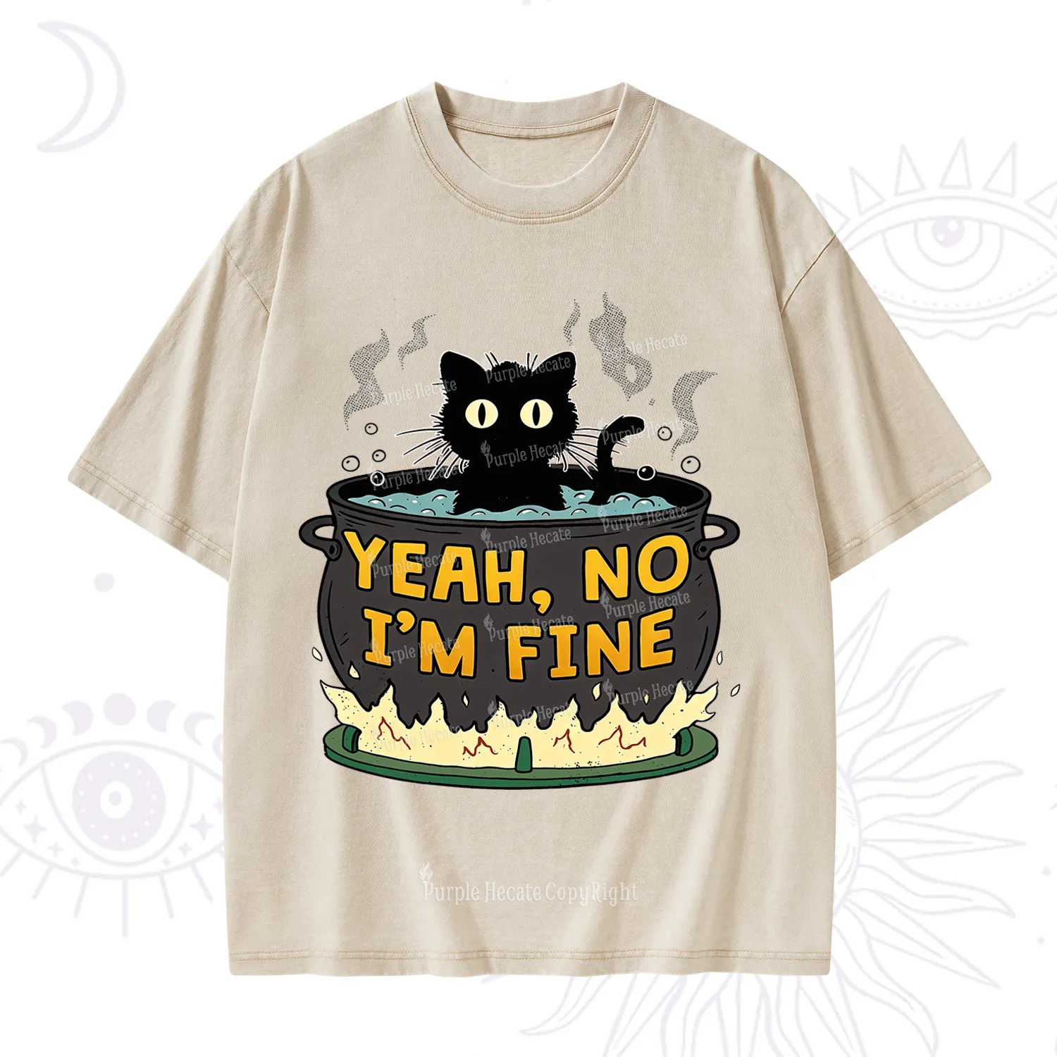 Purplehecate Yeah No I'm Fine Washed T-Shirt