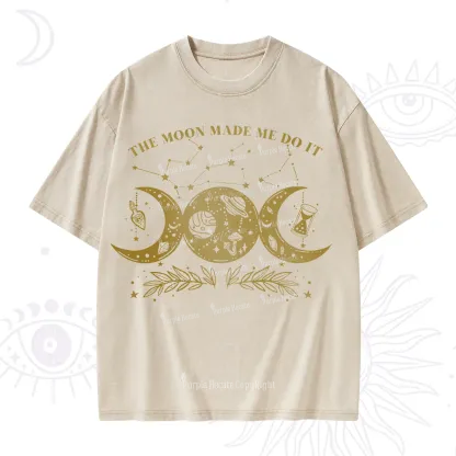 Purplehecate The Moon Made Me Do Itd Washed T-Shirt