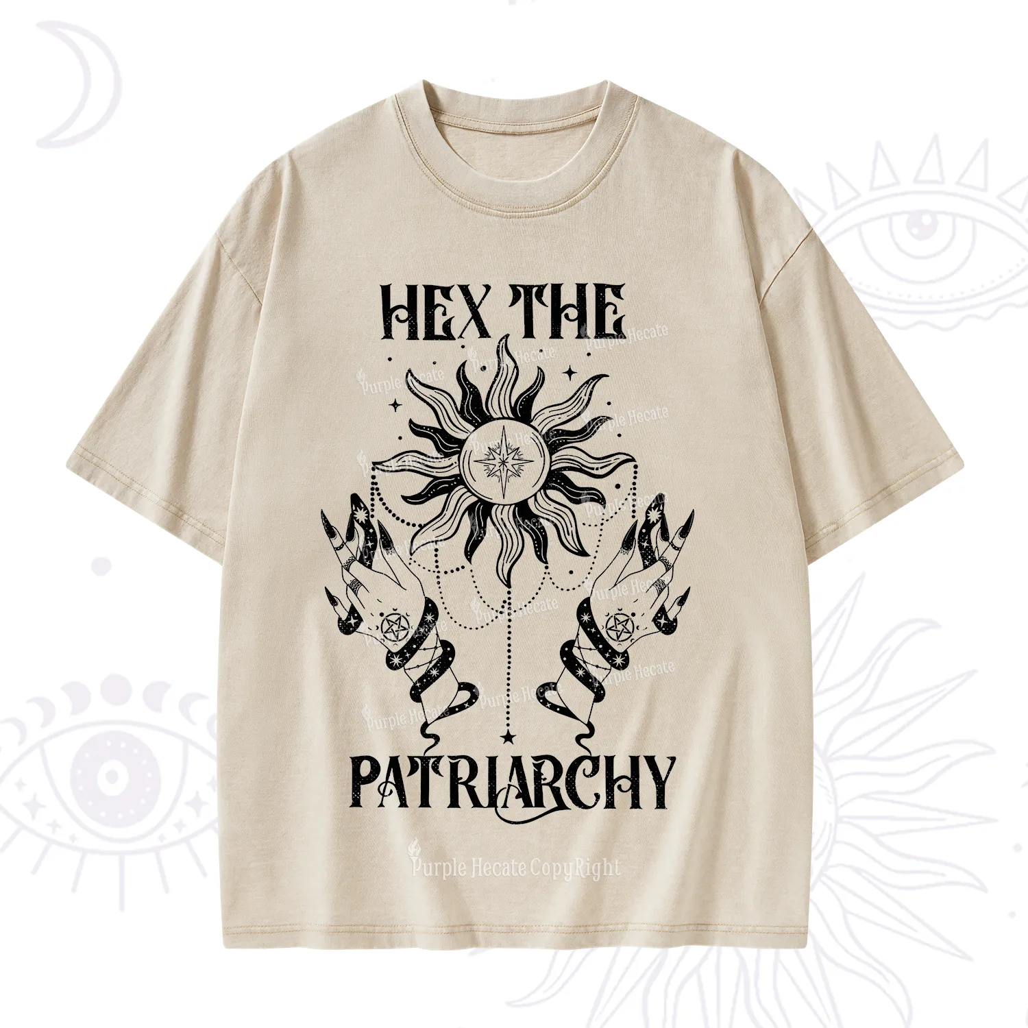 Purplehecate Hex The Patriarchy Washed T-Shirt