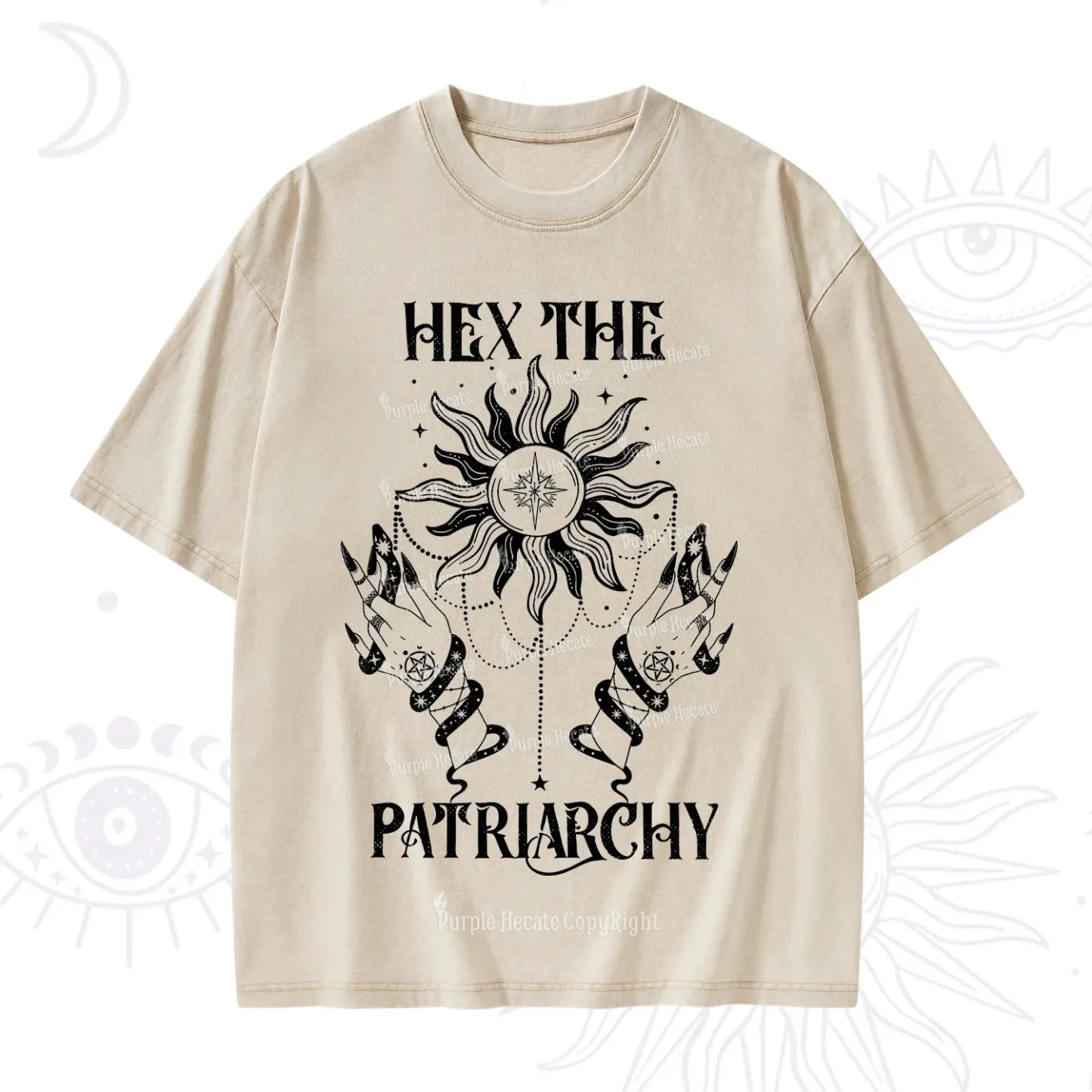 Purplehecate Hex The Patriarchy Washed T-Shirt