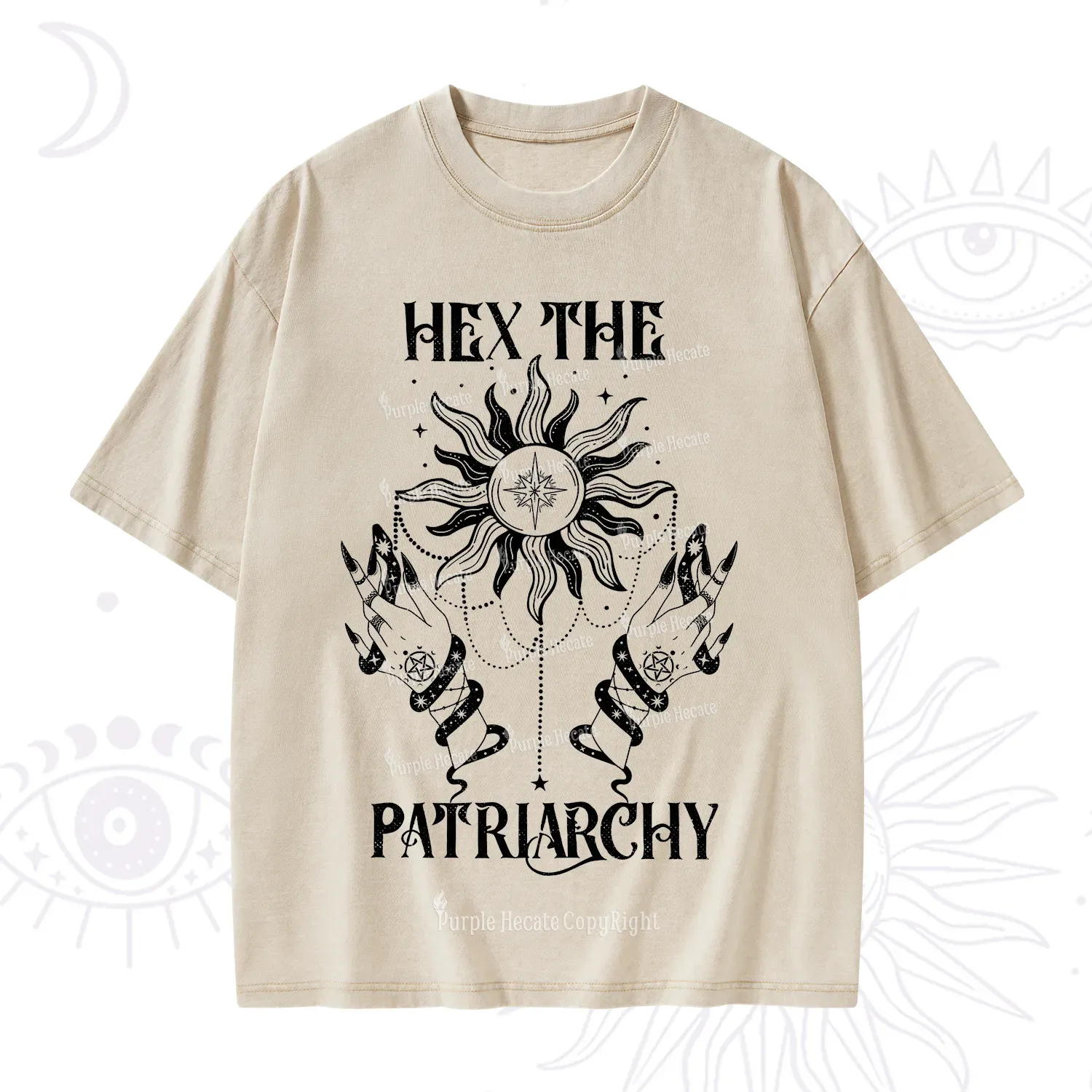 Purplehecate Hex The Patriarchy Washed T-Shirt