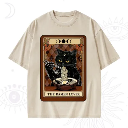 Purplehecate The Ramen Lover Tarot Washed T-Shirt