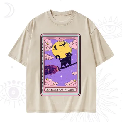 Purplehecate The Knight of Wands Tarot Washed T-Shirt