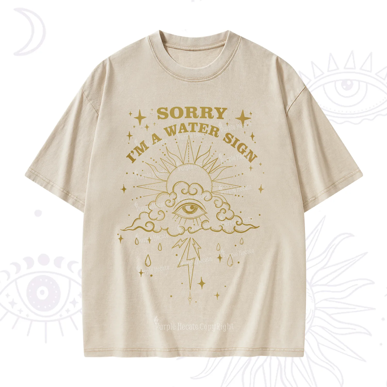 Purplehecate Sorry I'm A Water Sign Washed T-Shirt