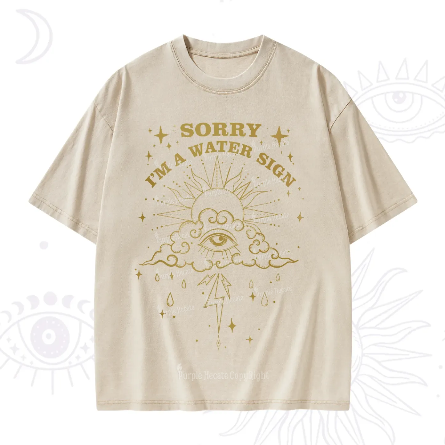 Purplehecate Sorry I'm A Water Sign Washed T-Shirt