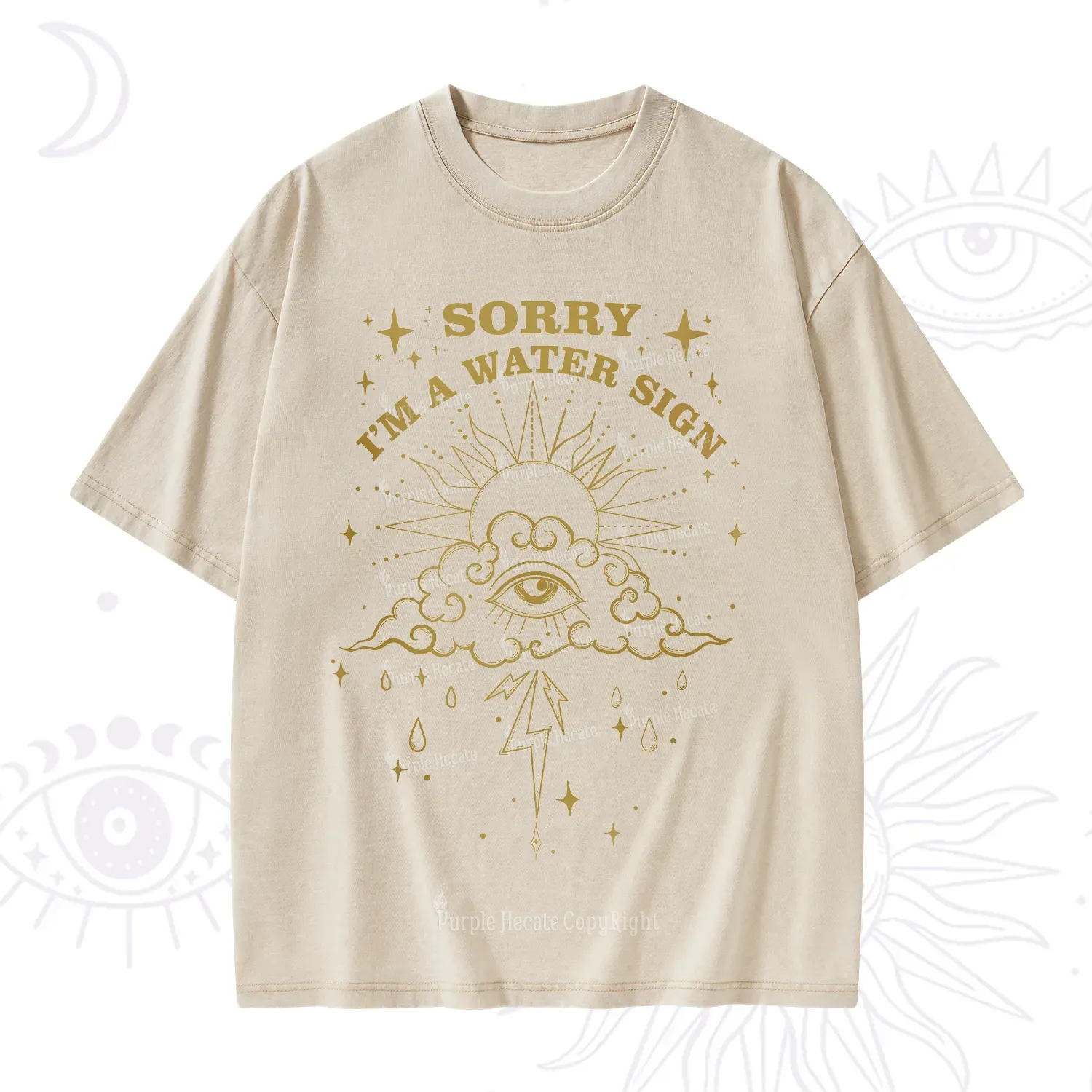 Purplehecate Sorry I'm A Water Sign Washed T-Shirt