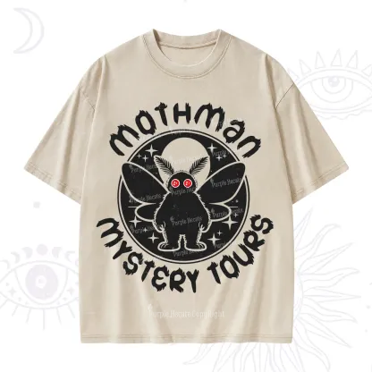 Purplehecate Mothman Mystery Tours Washed T-Shirt