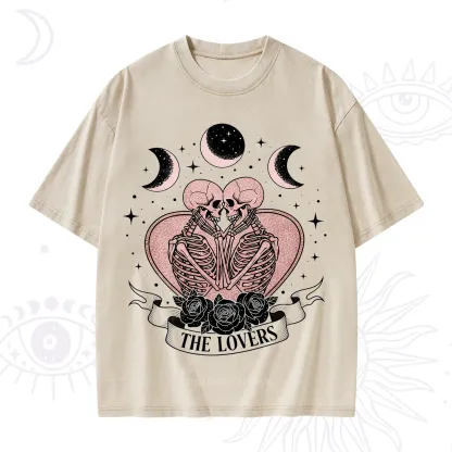 Purplehecate The Lovers of Skeletons Washed T-Shirt
