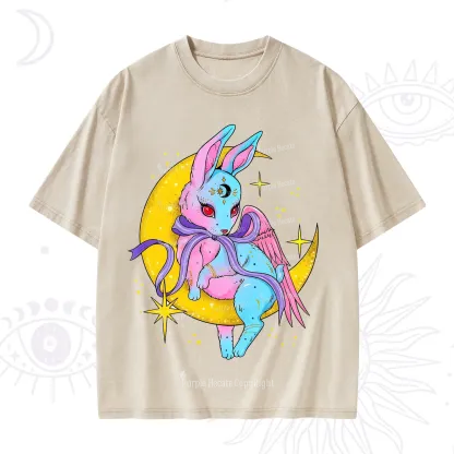 Purplehecate Moonlit Dream Bunny Washed T-Shirt
