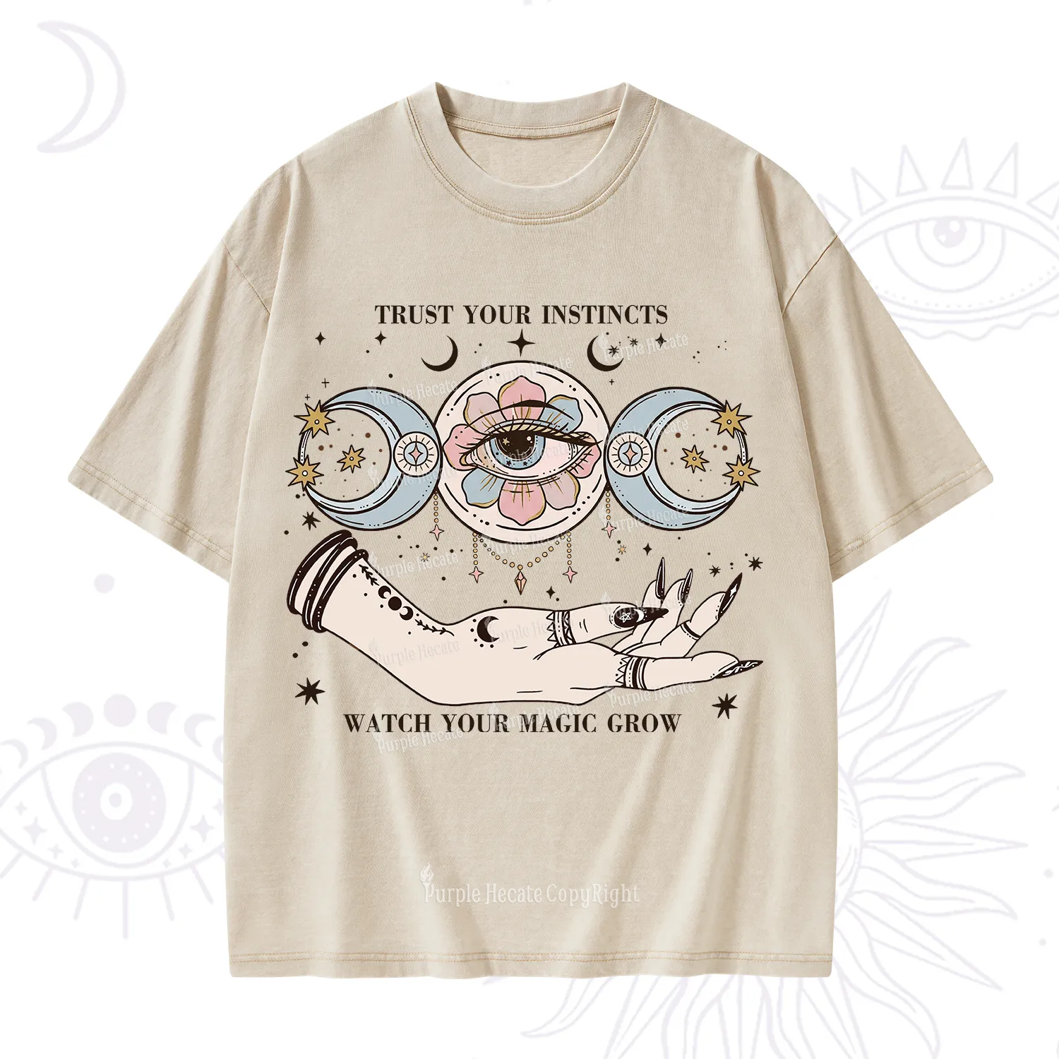 Purplehecate Trust Your Instincts Washed T-Shirt