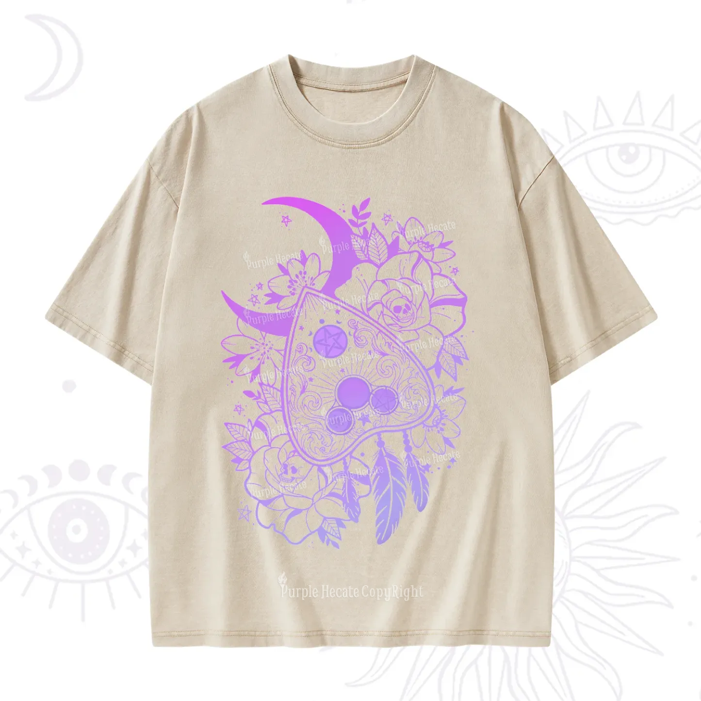 Purplehecate Neon Ouija Washed T-Shirt