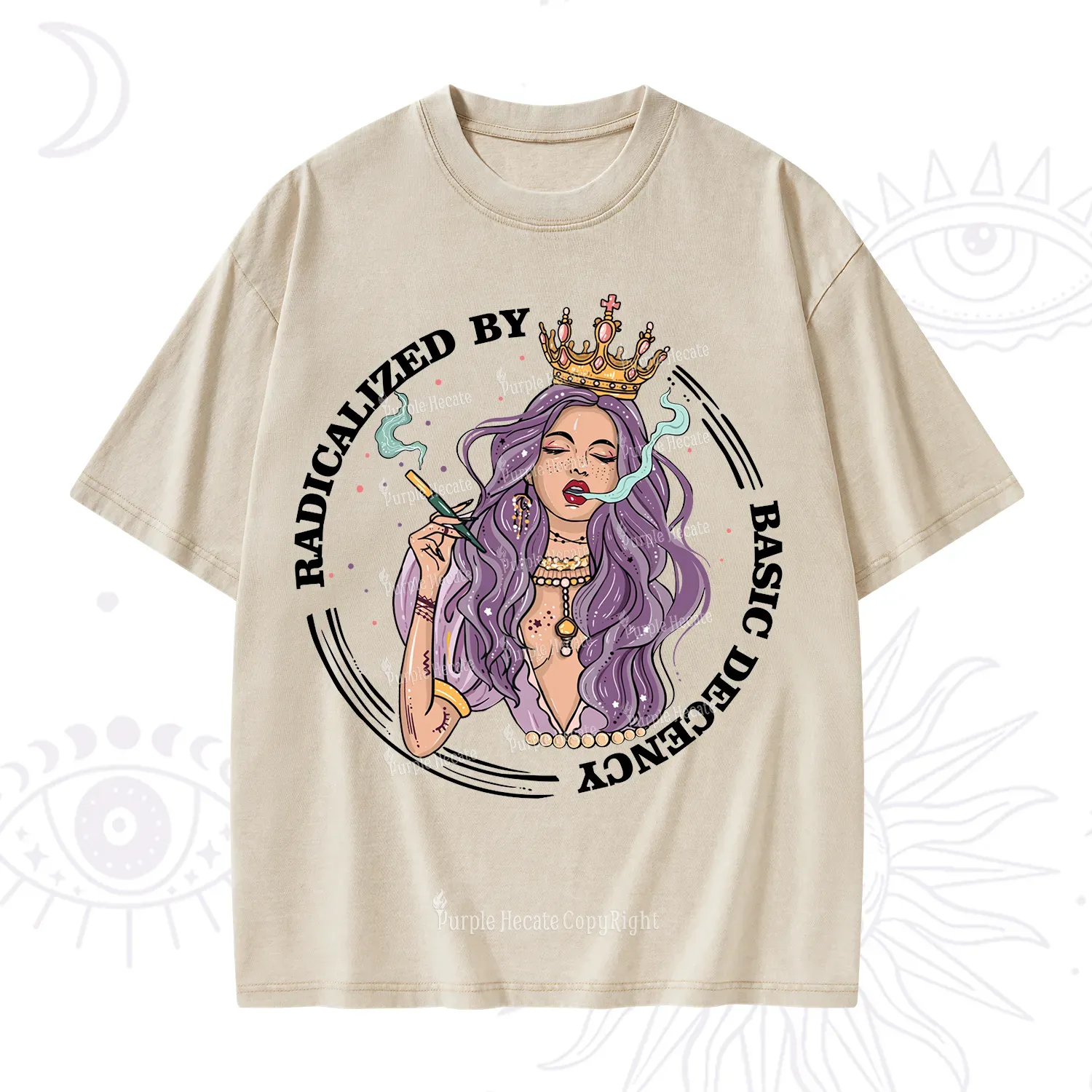 Purplehecate Radicalized By Basic Decency Washed T-Shirt