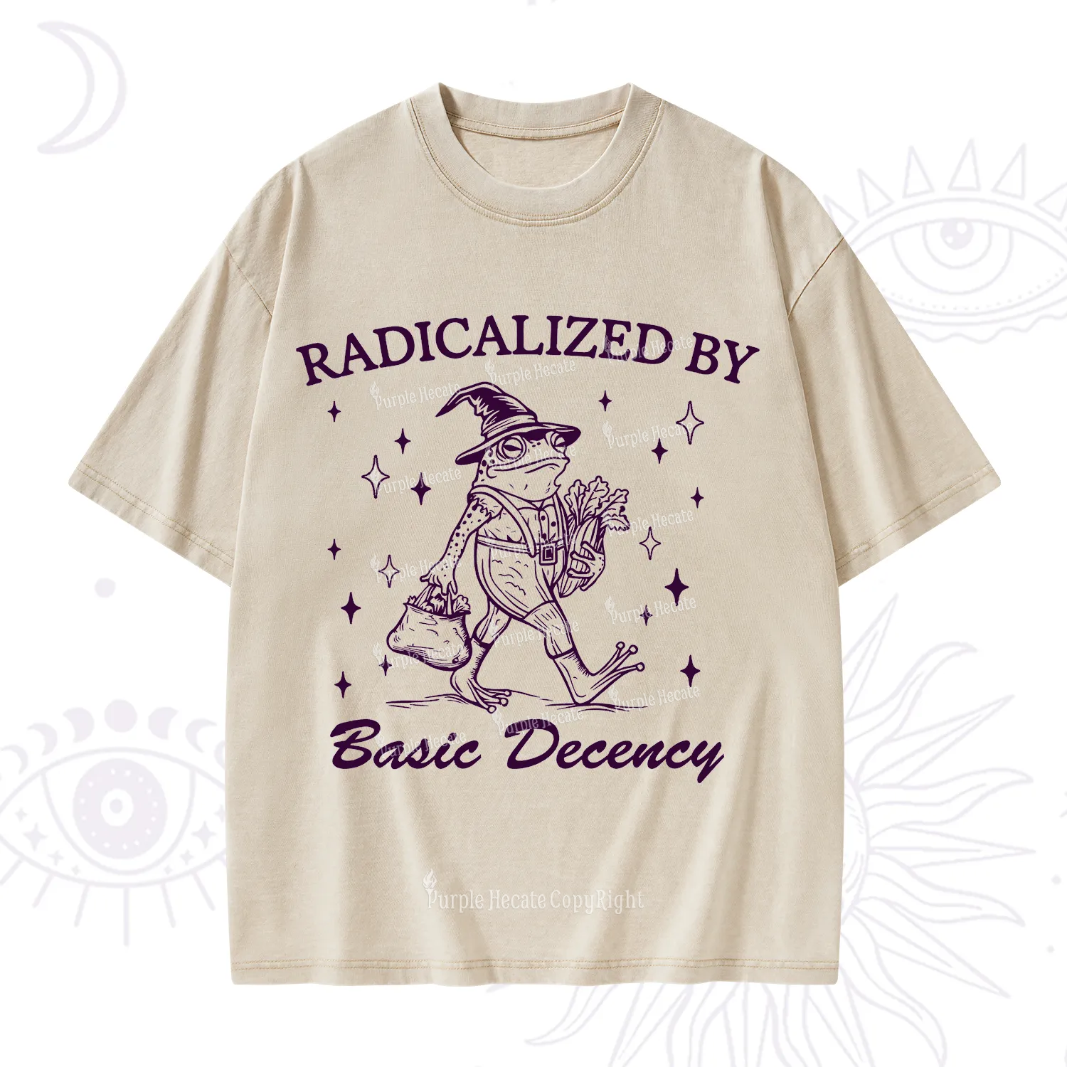 Purplehecate Radicalized By Basic Decency Washed T-Shirt
