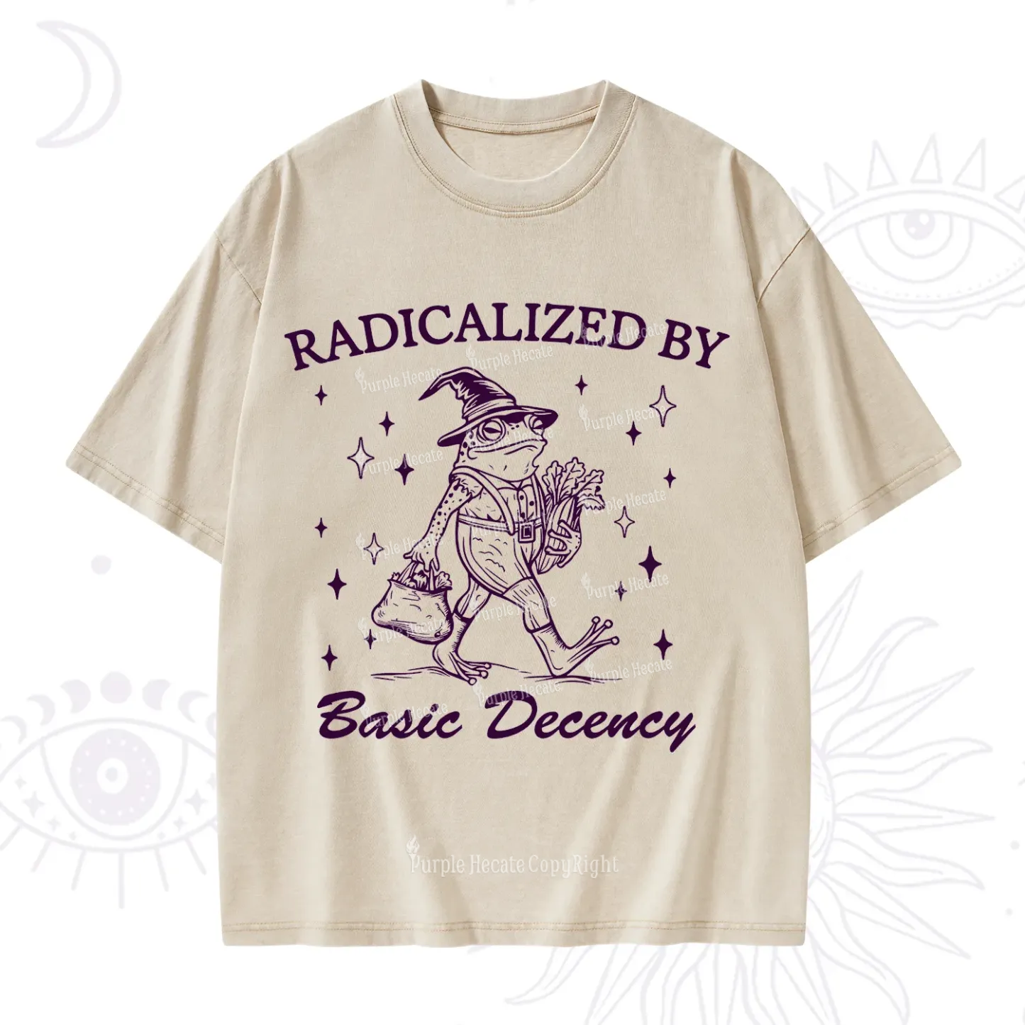Purplehecate Radicalized By Basic Decency Washed T-Shirt