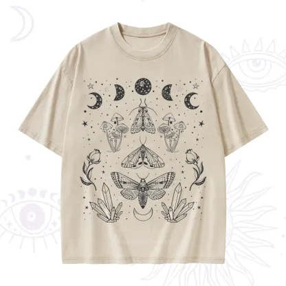 Purplehecate Mystical Moth Washed T-Shirt
