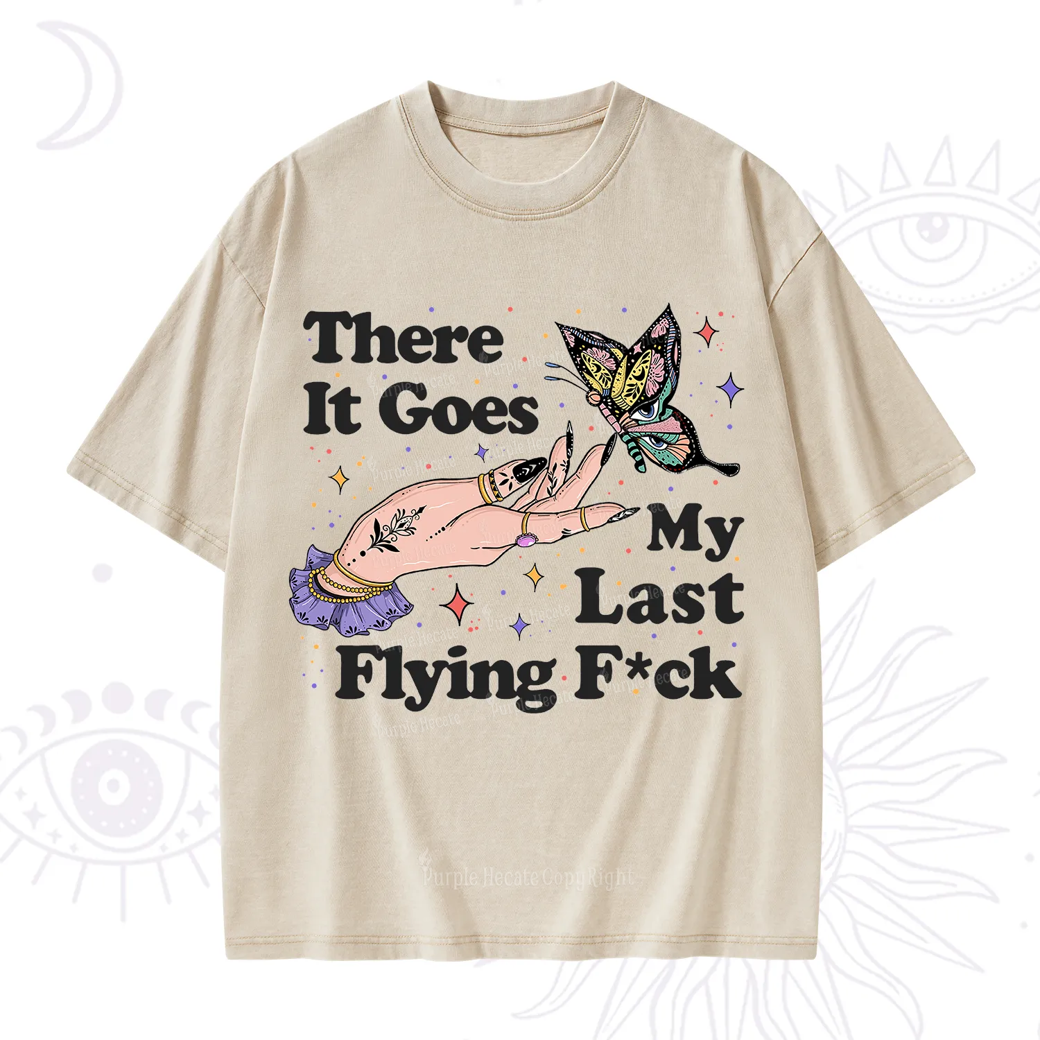 Purplehecate There It Goes My Last Flying F*ck Washed T-Shirt