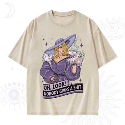 Purplehecate Oh Look Nobody Gives A Shit Washed T-Shirt