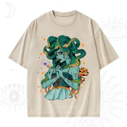 Purplehecate The Gorgon Medusa Washed T-Shirt