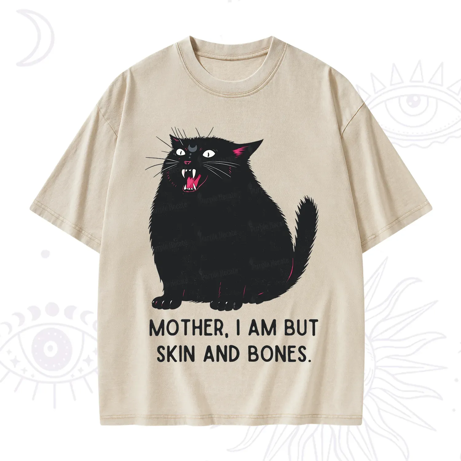 Purplehecate Mom I Am But Skin And Bones Washed T-Shirt
