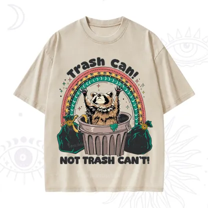 Purplehecate Trash Can Not Trash Can't Raccoon Washed T-Shirt