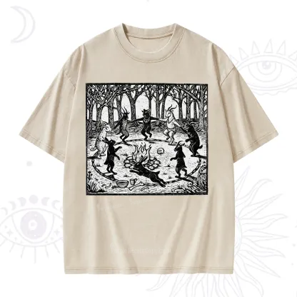 Purplehecate Woodland Rites of the Black Goat Washed T-Shirt