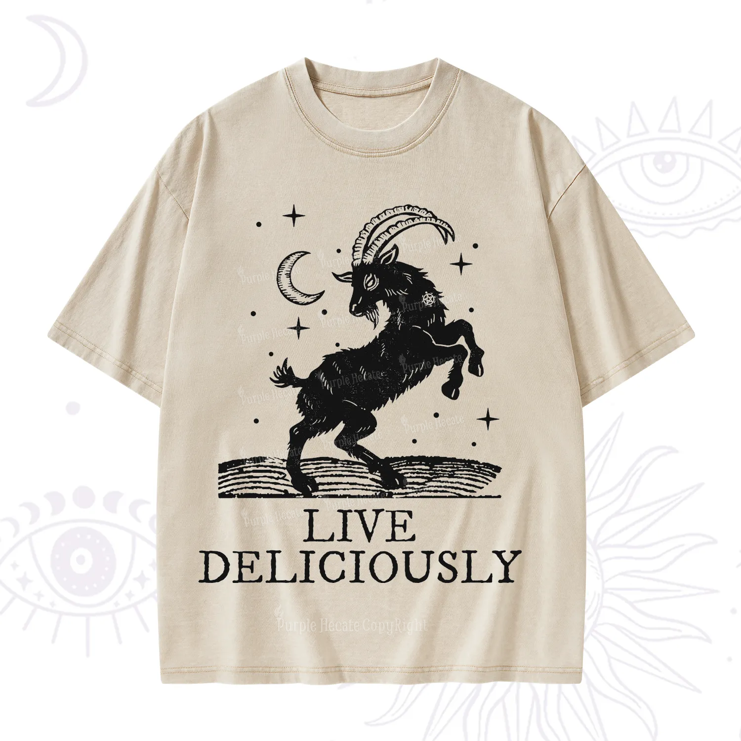 Purplehecate Live Deliciously Washed T-Shirt