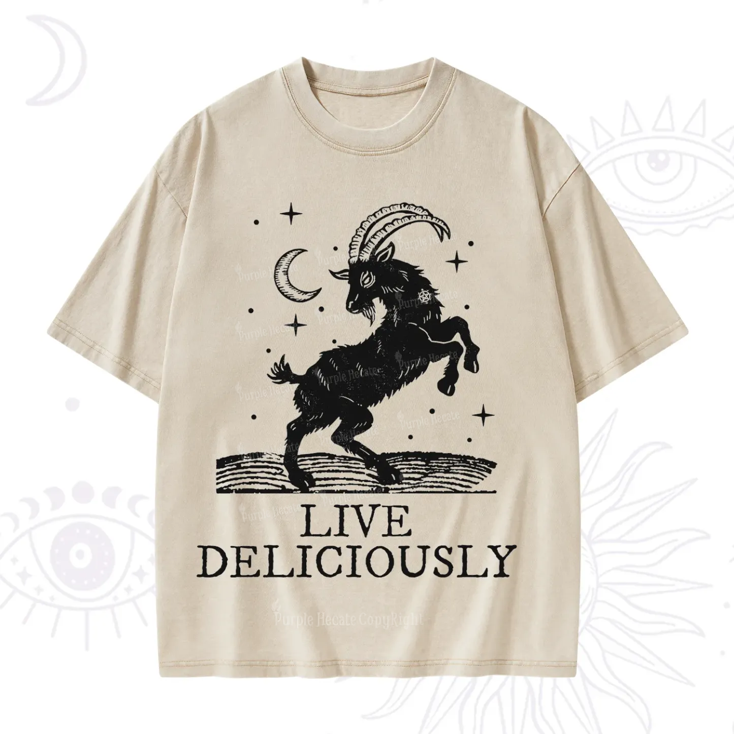 Purplehecate Live Deliciously Washed T-Shirt