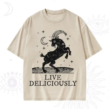 Purplehecate Live Deliciously Washed T-Shirt