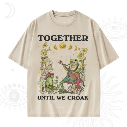 Purplehecate Together Until We Croak Frog Washed T-Shirt
