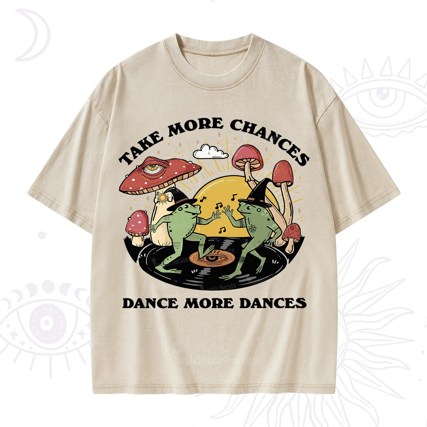 Purplehecate Dancing Frogs Washed T-Shirt