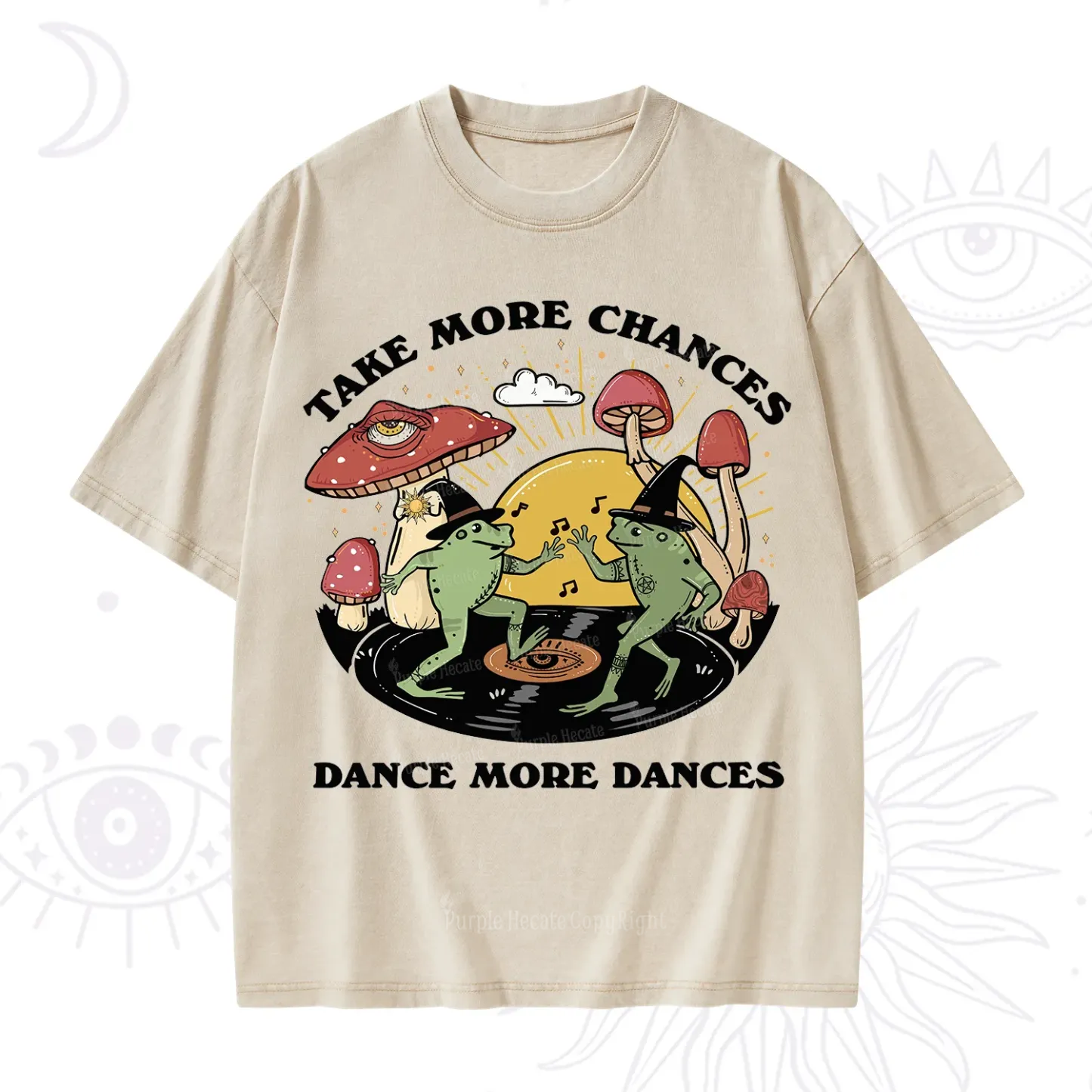 Purplehecate Dancing Frogs Washed T-Shirt