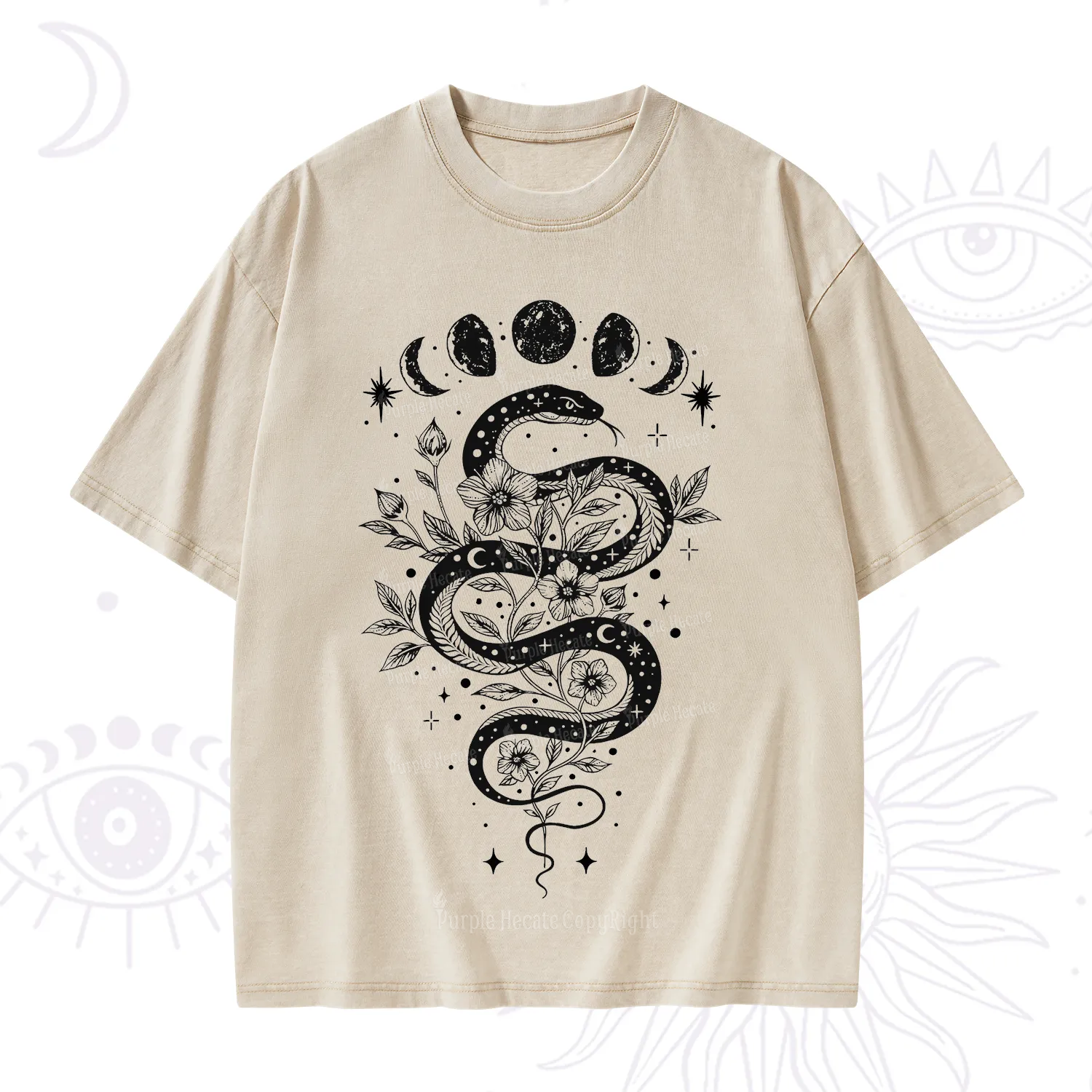 Purplehecate Serpent Spell Washed T-Shirt