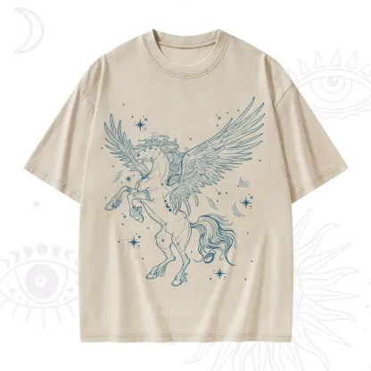 Purplehecate Celestial Pegasus Washed T-Shirt