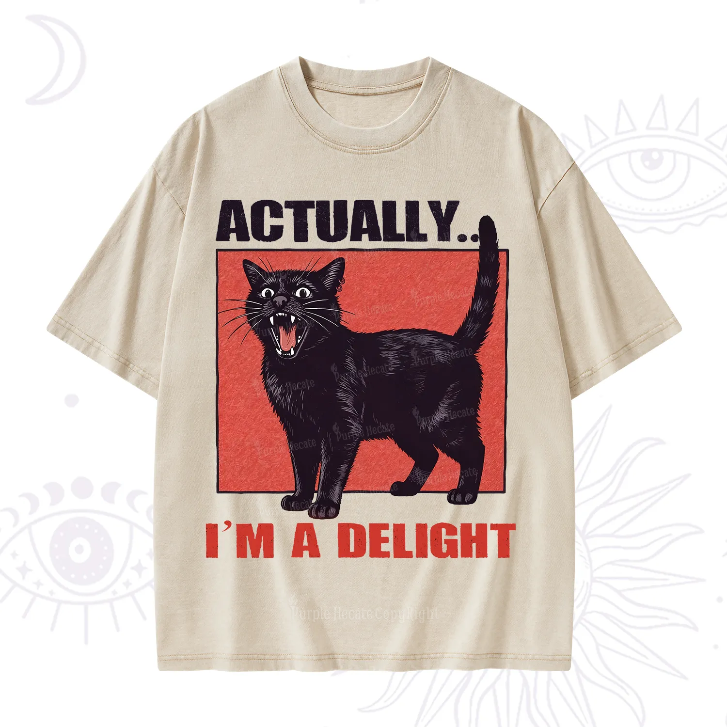 Purplehecate Actually Im a Delight Washed T-Shirt