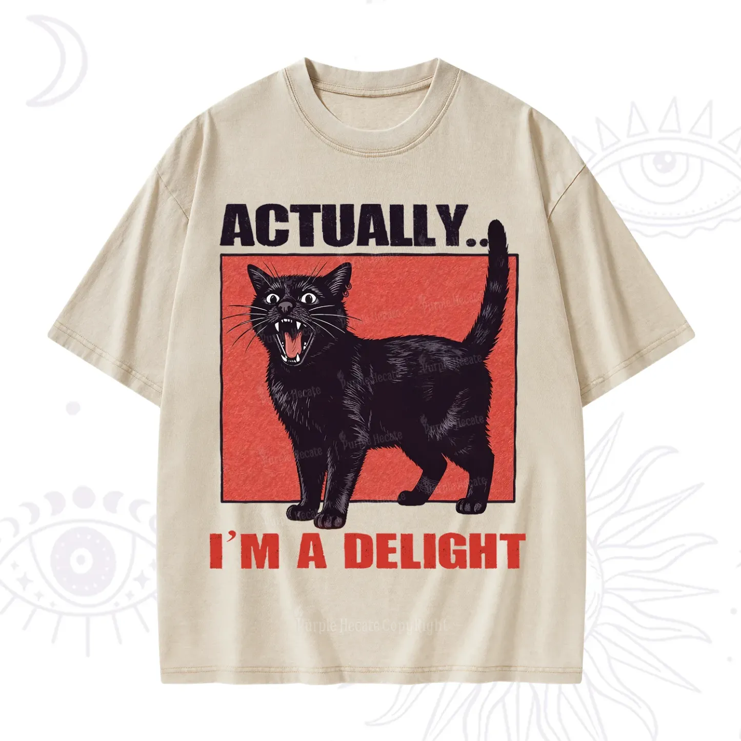 Purplehecate Actually Im a Delight Washed T-Shirt
