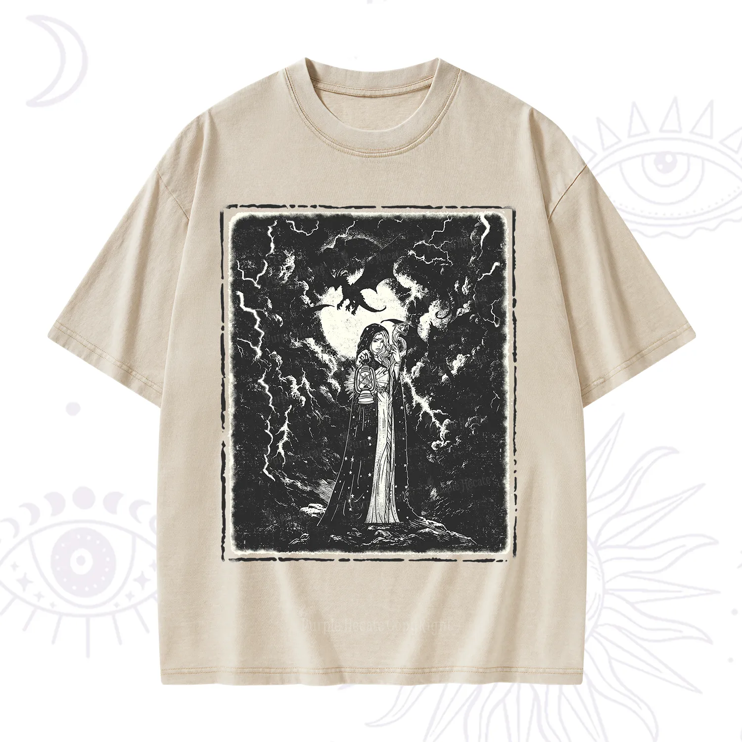 Purplehecate Witches of the Lightning Veil Washed T-Shirt