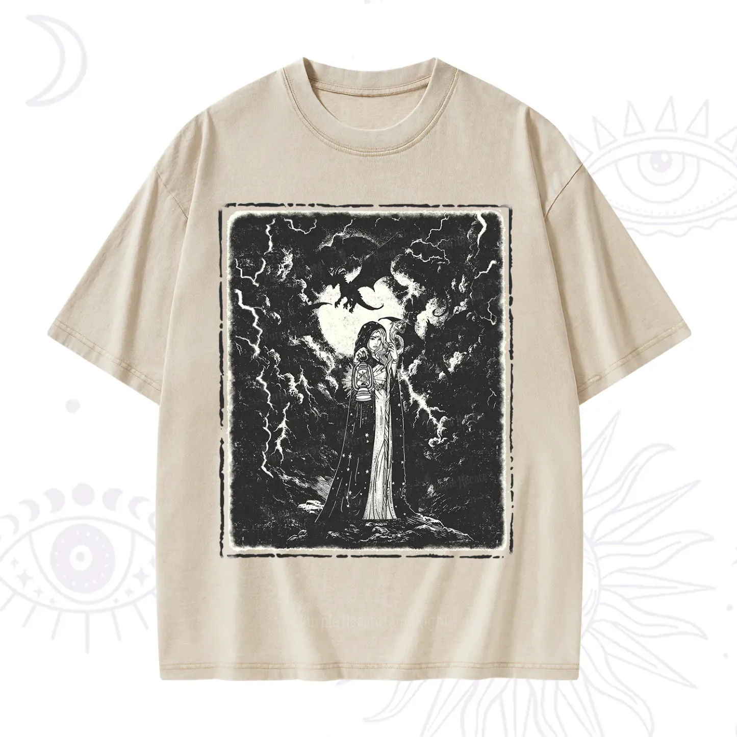 Purplehecate Witches of the Lightning Veil Washed T-Shirt
