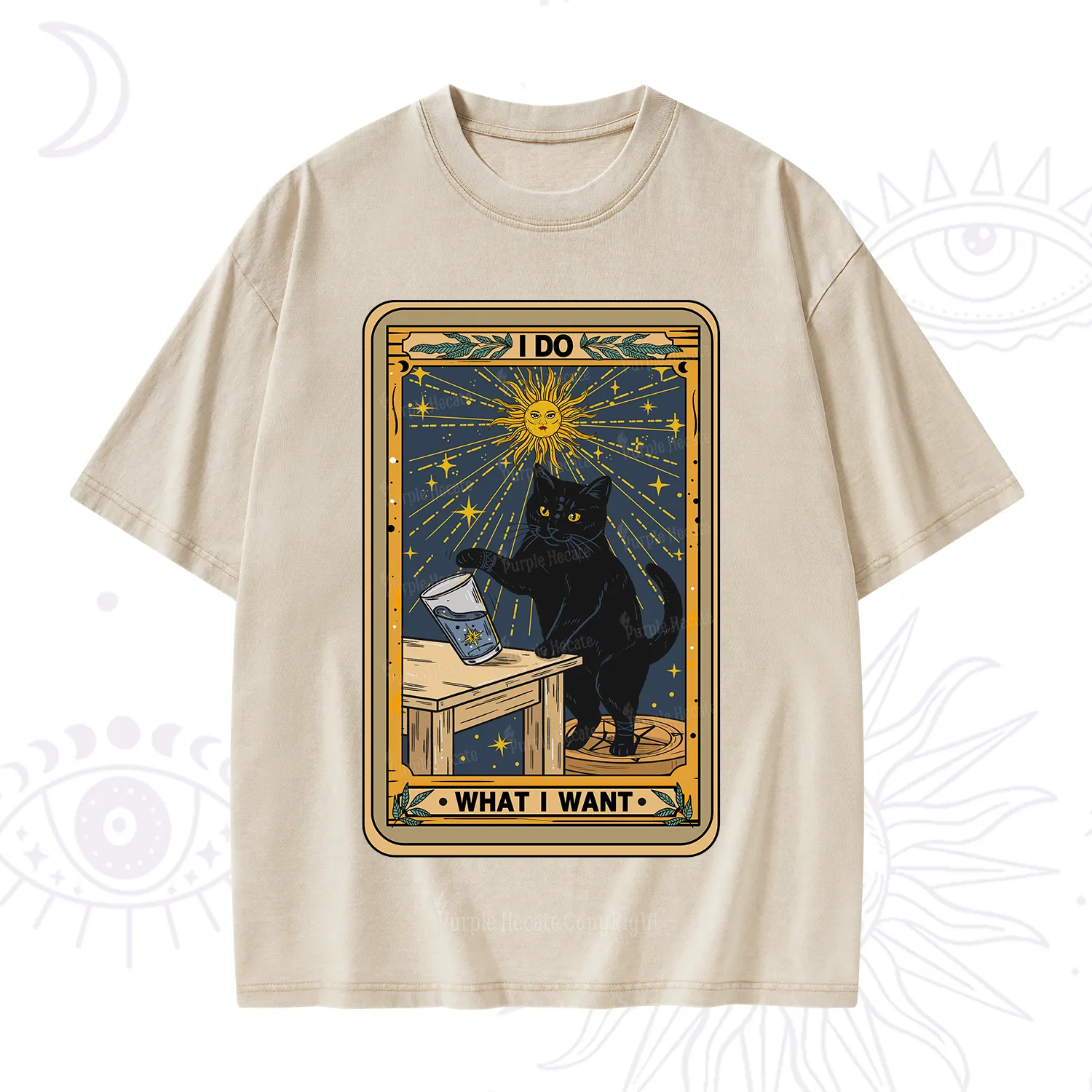 Purplehecate I Do What I Want Cats Washed T-Shirt
