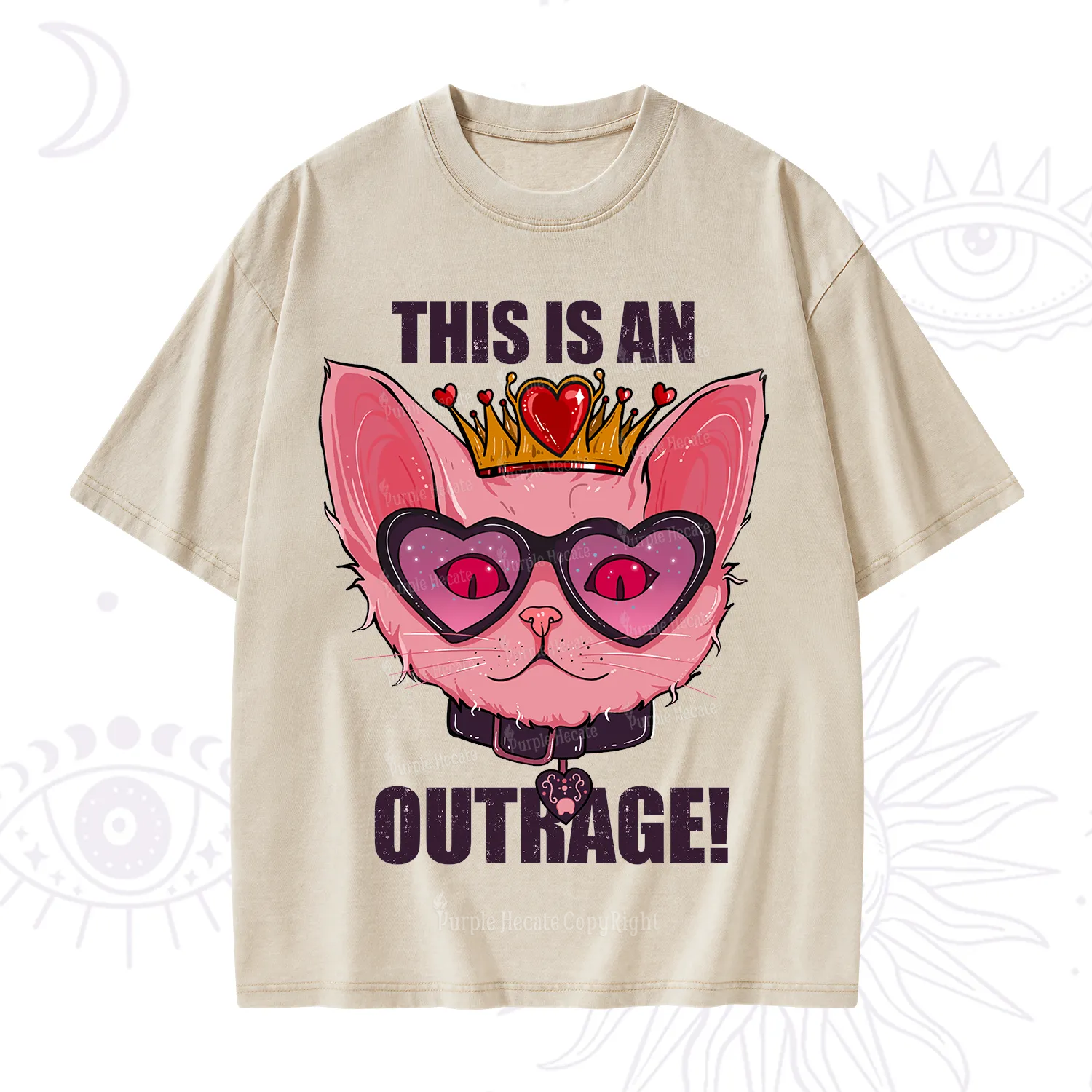 Purplehecate This is an Outrage Washed T-Shirt